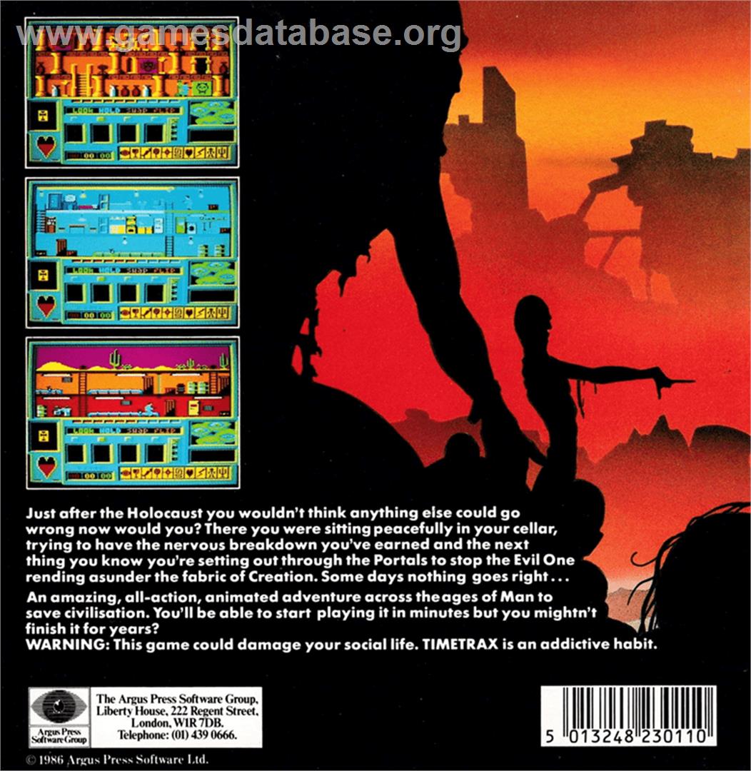 Time Trax - Amstrad CPC - Artwork - Box Back