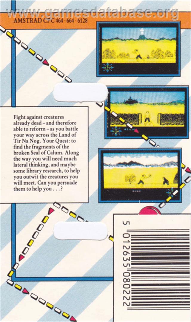 Tir Na Nog - Amstrad CPC - Artwork - Box Back