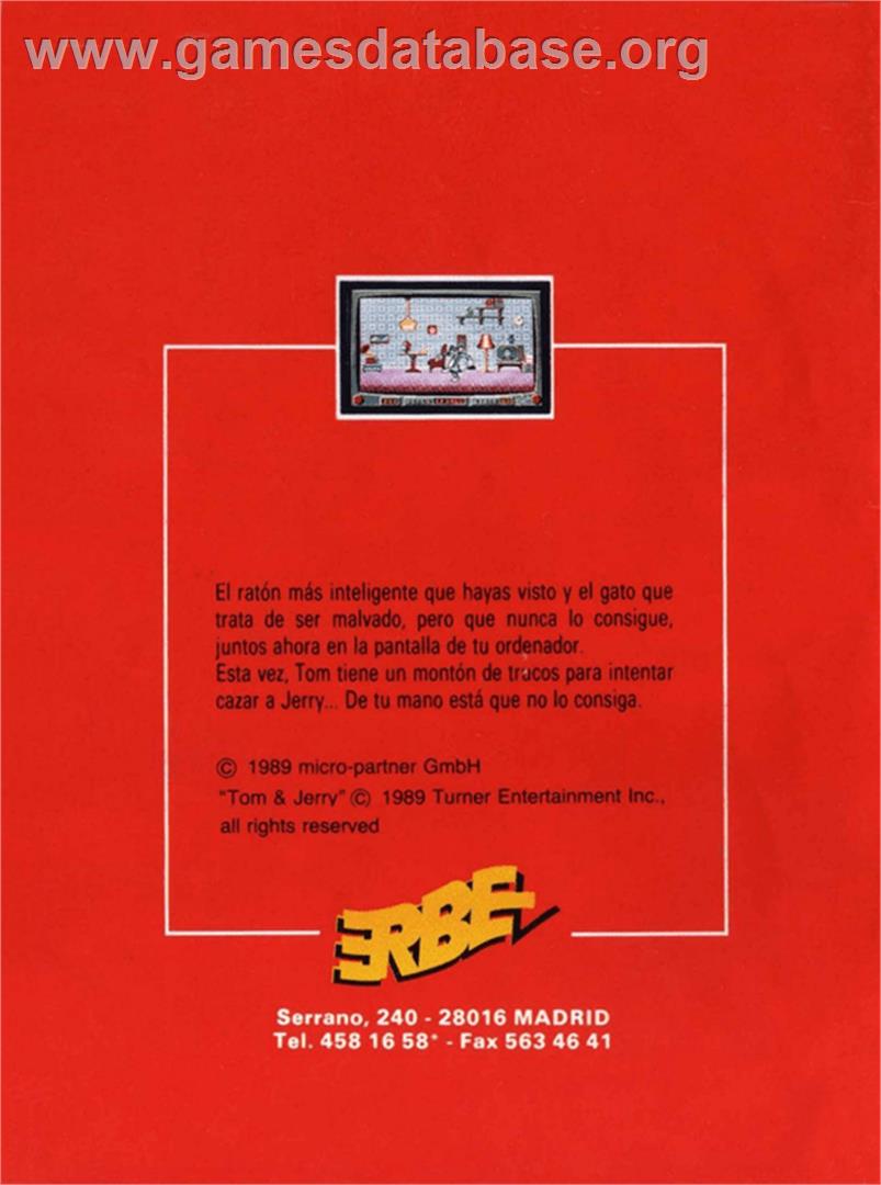 Tom And Jerry - Amstrad CPC - Artwork - Box Back