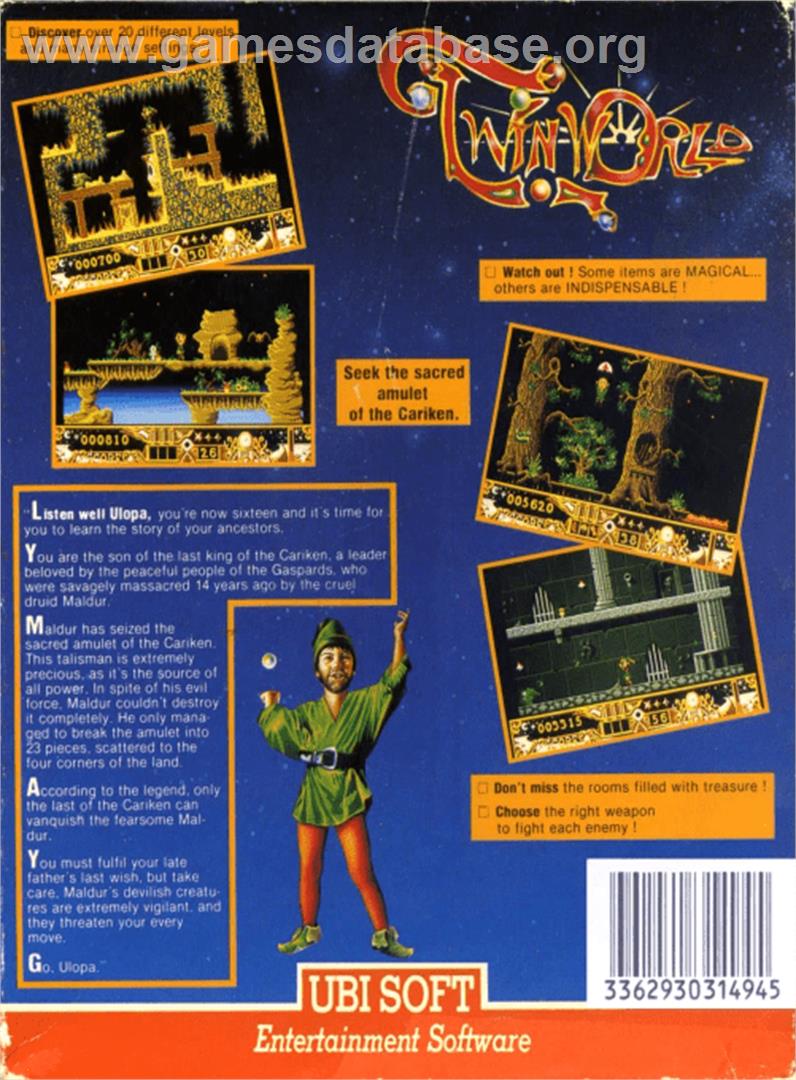 TwinWorld: Land of Vision - Amstrad CPC - Artwork - Box Back
