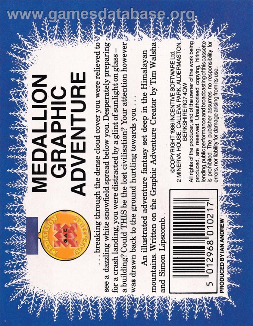Winter Wonderland - Amstrad CPC - Artwork - Box Back