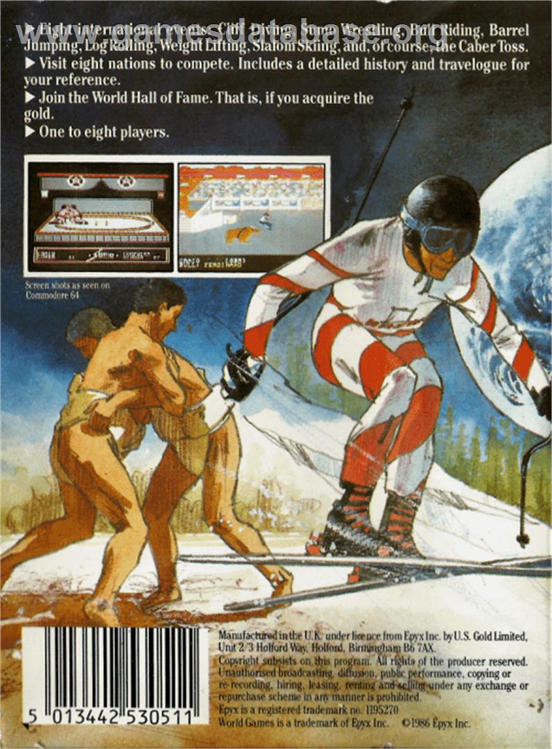 World Games - Amstrad CPC - Artwork - Box Back