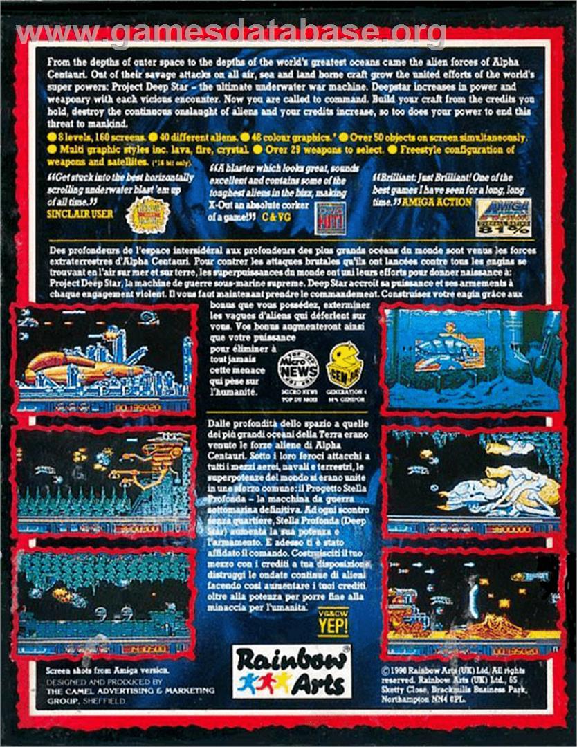 X-Out - Amstrad CPC - Artwork - Box Back