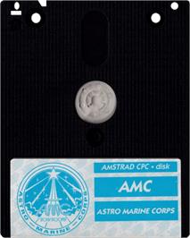 Cartridge artwork for A.M.C.: Astro Marine Corps on the Amstrad CPC.