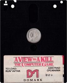 Cartridge artwork for A View to a Kill on the Amstrad CPC.