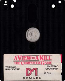 Cartridge artwork for A View to a Kill on the Amstrad CPC.