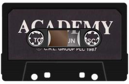 Cartridge artwork for Academy: Tau Ceti 2 on the Amstrad CPC.