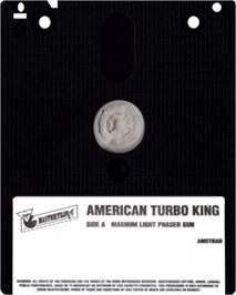 Cartridge artwork for American Turbo King on the Amstrad CPC.