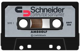 Cartridge artwork for Amsgolf on the Amstrad CPC.