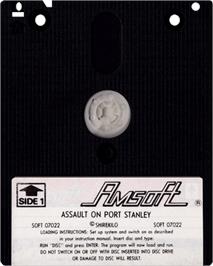 Cartridge artwork for Assault On Port Stanley on the Amstrad CPC.
