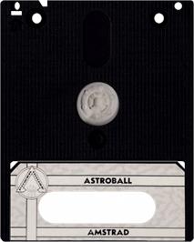 Cartridge artwork for Astroball on the Amstrad CPC.