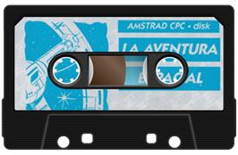 Cartridge artwork for Aventura Espacial on the Amstrad CPC.