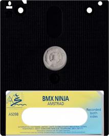 Cartridge artwork for BMX Ninja on the Amstrad CPC.