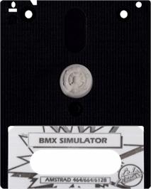 Cartridge artwork for BMX Simulator on the Amstrad CPC.