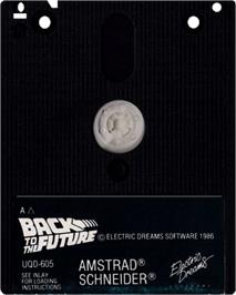Cartridge artwork for Back To The Future on the Amstrad CPC.