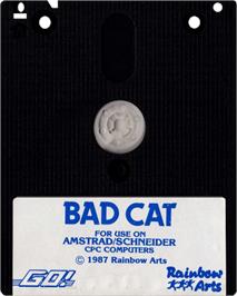 Cartridge artwork for Bad Cat on the Amstrad CPC.