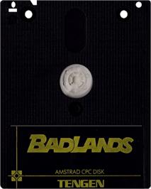 Cartridge artwork for Bad Lands on the Amstrad CPC.