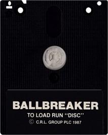 Cartridge artwork for Ball Breaker on the Amstrad CPC.