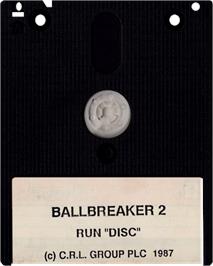 Cartridge artwork for Ball Breaker 2 on the Amstrad CPC.