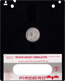 Cartridge artwork for Beach Buggy Simulator on the Amstrad CPC.