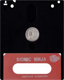 Cartridge artwork for Bionic Ninja on the Amstrad CPC.