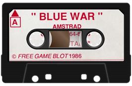 Cartridge artwork for Blue War on the Amstrad CPC.