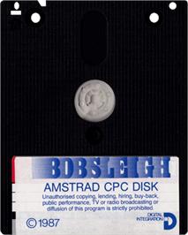 Cartridge artwork for Bobsleigh on the Amstrad CPC.