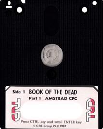 Cartridge artwork for Book Of The Dead on the Amstrad CPC.