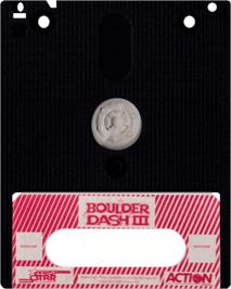 Cartridge artwork for Boulder Dash 3 on the Amstrad CPC.