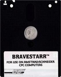 Cartridge artwork for BraveStarr on the Amstrad CPC.