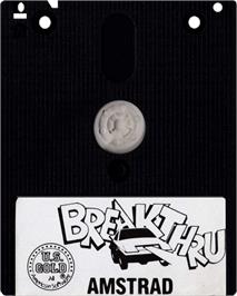 Cartridge artwork for BreakThru on the Amstrad CPC.