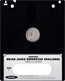 Cartridge artwork for Brian Jacks Superstar Challenge on the Amstrad CPC.