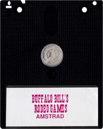 Cartridge artwork for Buffalo Bill's Wild West Show on the Amstrad CPC.