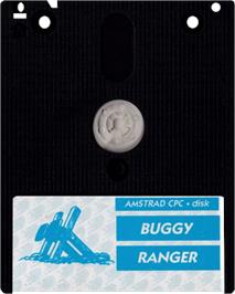 Cartridge artwork for Buggy Ranger on the Amstrad CPC.