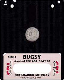 Cartridge artwork for Bugsy on the Amstrad CPC.