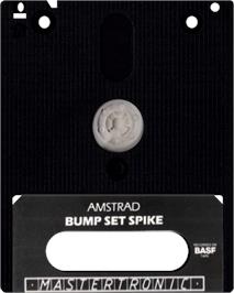 Cartridge artwork for Bump, Set, Spike! on the Amstrad CPC.