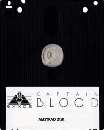 Cartridge artwork for Captain Blood on the Amstrad CPC.