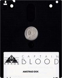Cartridge artwork for Captain Blood on the Amstrad CPC.