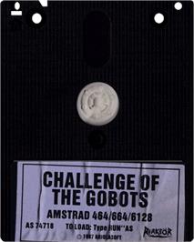 Cartridge artwork for Challenge Of The Gobots on the Amstrad CPC.