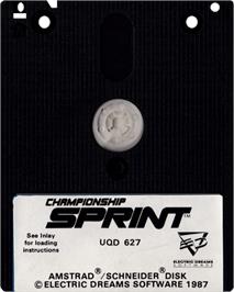 Cartridge artwork for Championship Sprint on the Amstrad CPC.