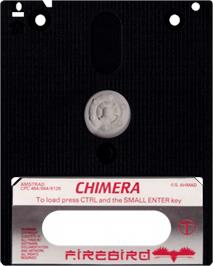Cartridge artwork for Chimera on the Amstrad CPC.