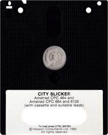 Cartridge artwork for City Slicker on the Amstrad CPC.