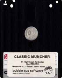 Cartridge artwork for Classic Muncher on the Amstrad CPC.
