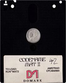 Cartridge artwork for Codename Mat 2 on the Amstrad CPC.