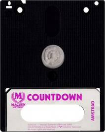 Cartridge artwork for Countdown on the Amstrad CPC.