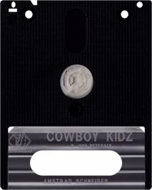 Cartridge artwork for Cowboy Kidz on the Amstrad CPC.