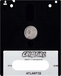 Cartridge artwork for Cross Fire on the Amstrad CPC.