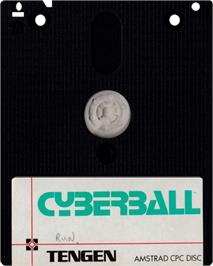 Cartridge artwork for Cyberball on the Amstrad CPC.