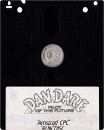 Cartridge artwork for Dan Dare: Pilot of the Future on the Amstrad CPC.