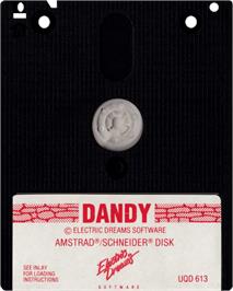 Cartridge artwork for Dandy on the Amstrad CPC.